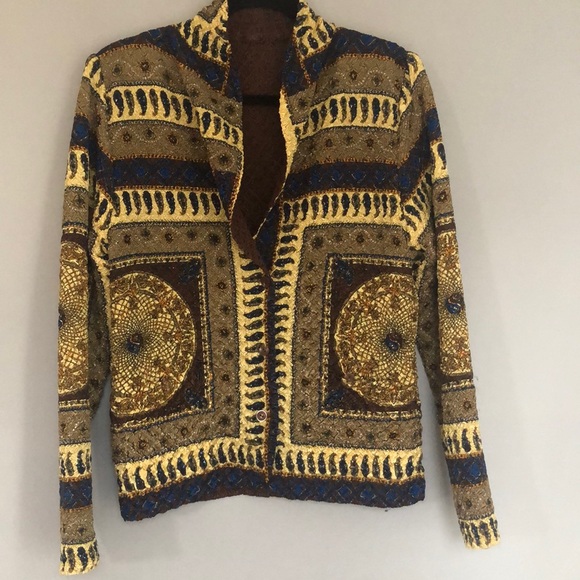 Jackets & Blazers - REVERSIBLE BLAZER BROWN/PATTERNED
